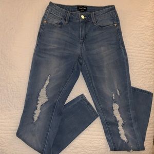 Bebe Ripped skinny Jeans